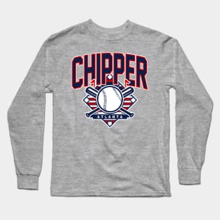 Vintage Atlanta Baseball Chipper Long Sleeve T-Shirt